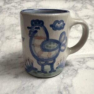 Country Scene Blue by M A HADLEY CHICKEN THE END Coffee Tea Mug Discontinued